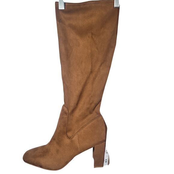 Nordstrom Rack Women's Tan Suede Block Heel Knee High Boots Size 10M - Picture 11 of 11